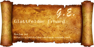 Glattfelder Erhard névjegykártya